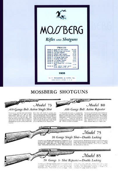 Mossberg 1935 Rifles And Shotguns Catalog Cornell Publications