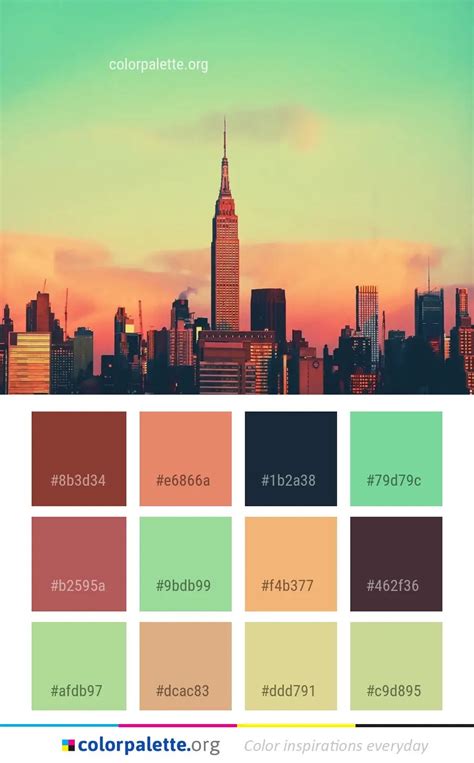 Metropolitan Area Skyline Cityscape Color Palette