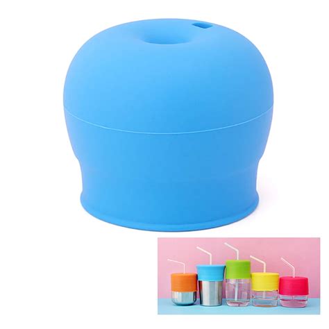 Uarter Silicone Straw Cup Lid Leakproof Straw Cups Cover Reusable Glass