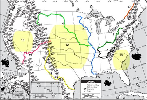 Geography Of North America Map Quiz Diagram Quizlet