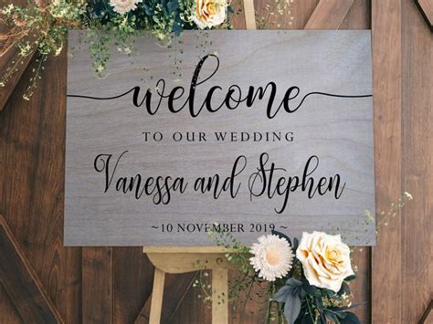 Welcome To Our Wedding Decal Wedding Welcome Sign Decals Etsy