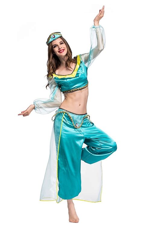 ladies arabian genie aladdin costume womens book week disney blue fancy dress ebay