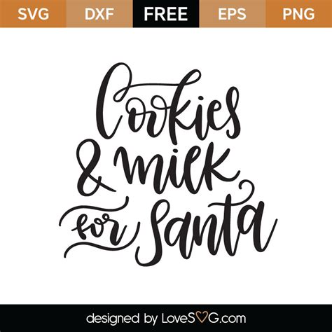 Cookies and Milk for Santa | Lovesvg.com