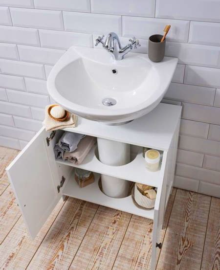 Design Storage For Around Pedestal Sink