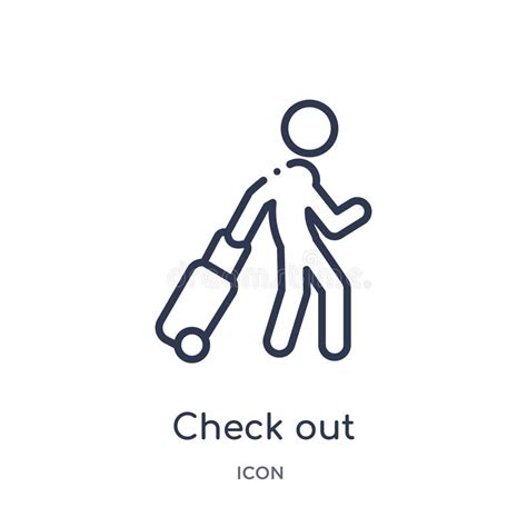 Linear Check In Icon From Accommodation Outline Collection Thin Line