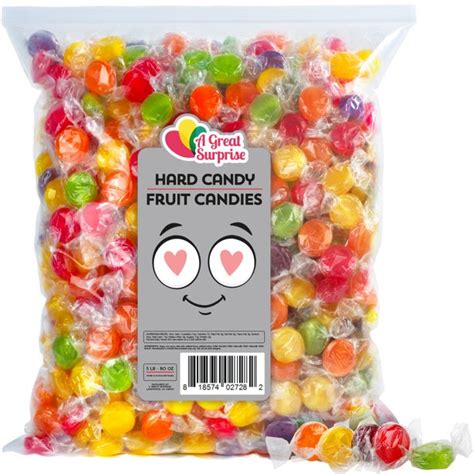 Fruit Flavored Hard Candy Assorted Candy Buttons 4 Pounds