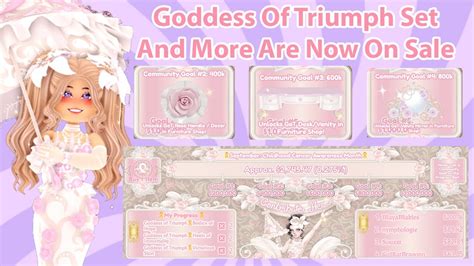 Goddess Of Triumph Set Is Back On Sale And More Items Are Coming Royale High Update Youtube
