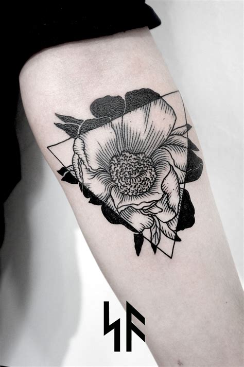 Floral Geometric Tattoo Sva Эскиз мой Tatoo Flowers Wildflowers