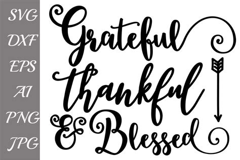 Embellishments Thankful Svg Thanksgiving Svg Thankful And Blessed Svg