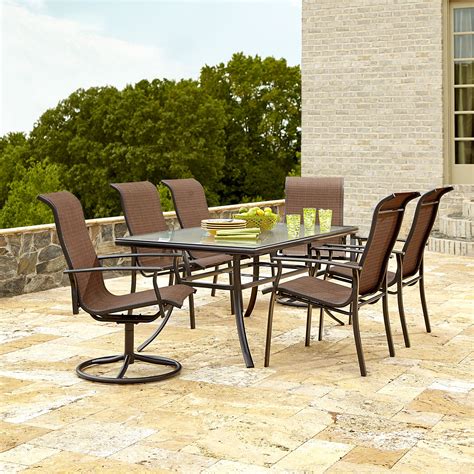 Garden Oasis Harrison 7 Piece Dining Set With Uv Protected Copper