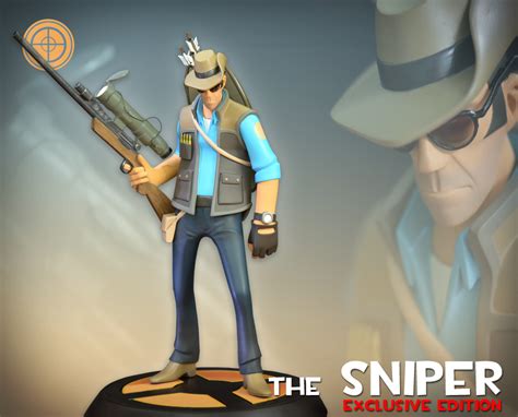 Team Fortress 2 The Blu Sniper Exclusive Statue Gaming Heads