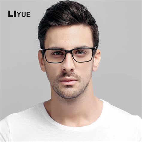 liyue high quality eyeglasses frame men brand designer spectacle plain glasses clear lens