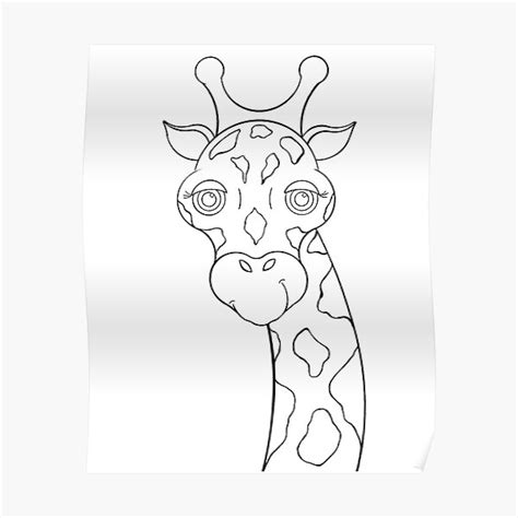 Color Your Own Giraffe Poster By Grandpah Redbubble