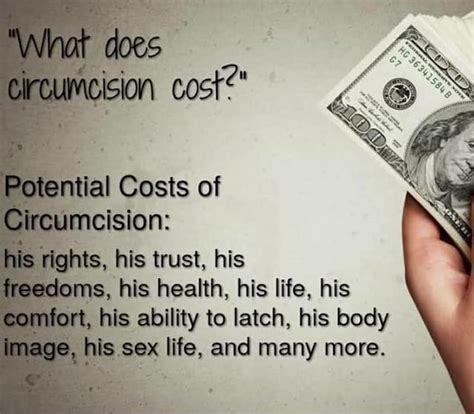 Potential Costs Of Circumcision His Rights His Trust His Loms His