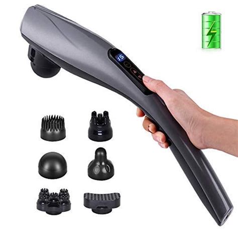 Reactionnx Handheld Massager Cordless Electric Hand Held Deep Tissue Massager For Neck And
