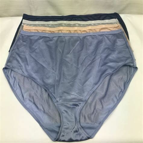 Breezies Set Of 4 Size 1x 100 Nylon Full Brief Panties Seashell Pink