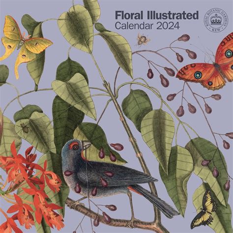 Royal Botanic Gardens Kew Floral Illustrated Wall Calendar 2024