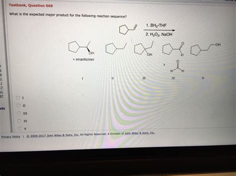 OneClass 20 What Is The Major Product For The Following Reaction 21