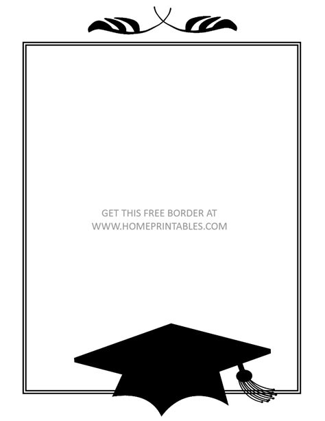 15 Free Graduation Borders With 5 New Designs Home Printables Free