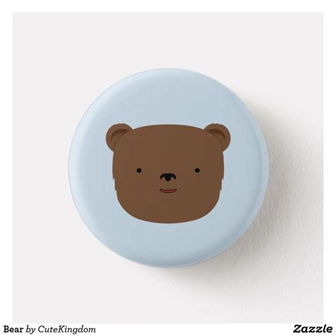 Bear 3 Cm Round Badge Bear Head Badges Bears Brownie Enamel Pins