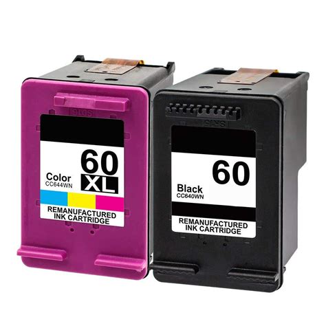 Remanufactured Hp 60 Cc640wn Hp 60xl Cc644wn Black And Color Ink