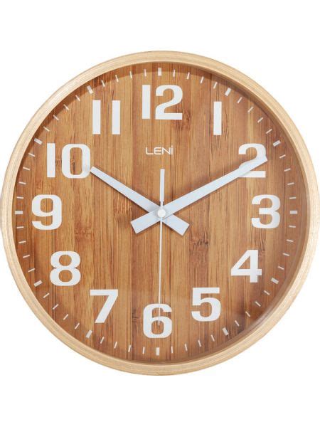 Buy Leni Contemporary Style Wood Wall Clock 26cm Bamboo 32000bam Online