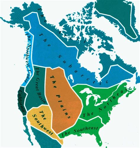 Native American Tribes North America Map Map Of The United States
