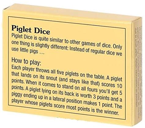 Chess And Games Shop Muba Piglet Dice Roll Your Pigs Throw The Pigs