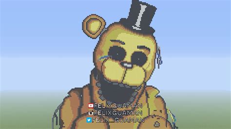 Golden Freddy Fnaf Minecraft Pixel Art By Felixguaman On Deviantart