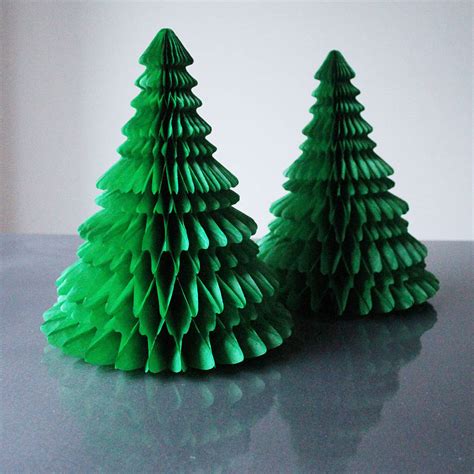 Paper Tabletop Christmas Tree Decorations By Pearl And