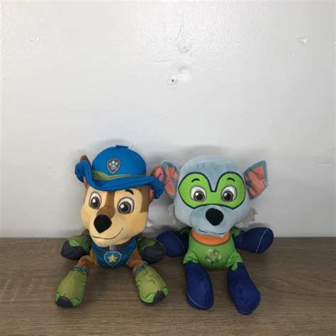 Paw Patrol Mighty Pups Super Paws Plush Chase Rocky Spin Master