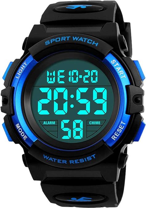 Boys Digital Watches Kids Sports 5atm Waterproof Watch With Alarm