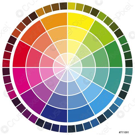 Color Wheel Twelve Colors Stock Vector 711091 Crushpixel