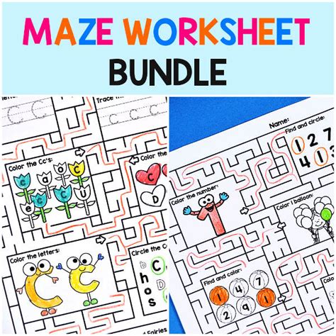 Maze Worksheet Bundle Frogs And Fairies