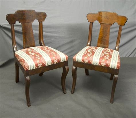 Mahogany Dining Chairs With Splat Backs And Upholstered Seats Seating