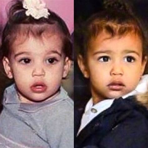 Kim Kardashian Looked Just Like North West Compare Their Baby Pics