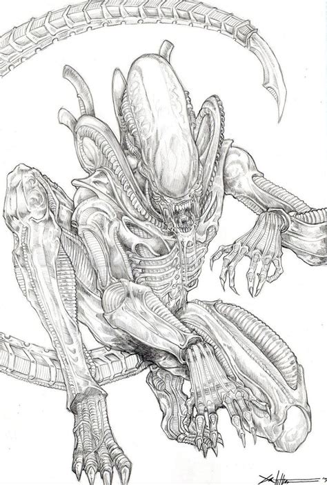 xenomorph alien by chrisozfulton alien artwork alien drawings art drawings drawing sketches