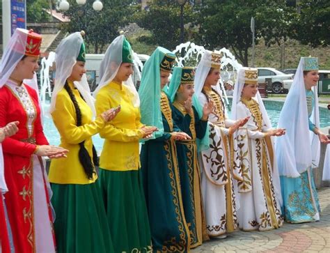 Adyghe People Traditional Costume Circassian Men Women People
