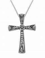 Pictures of Sterling Silver Diamond Cross