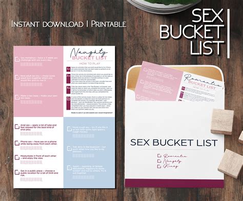 Sex Bucket List Printable Game For Couples Etsy Free Download Nude