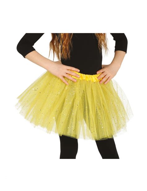 tutu mit glitzer für mädchen gelb günstige faschings accessoires and zubehör bei karneval megastore