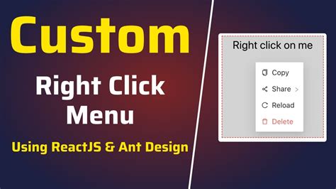 Create Custom Right Click Menu Using Reactjs Ant Design Dropdown