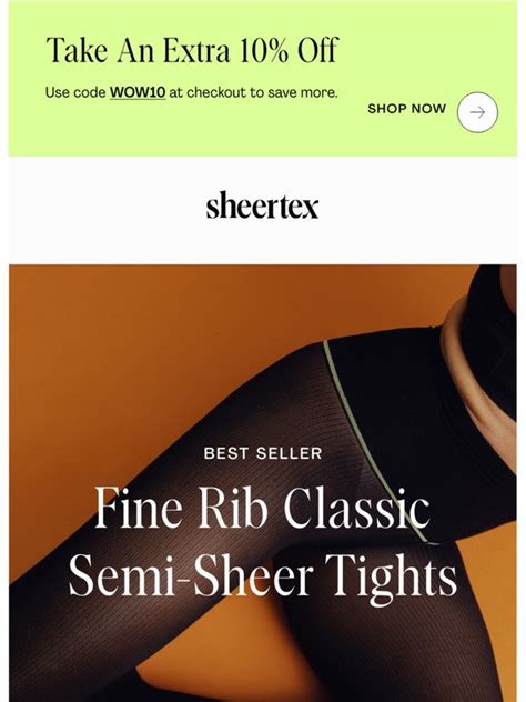 Sheertex Trending Fine Rib Classic Semi Sheer Tights Milled