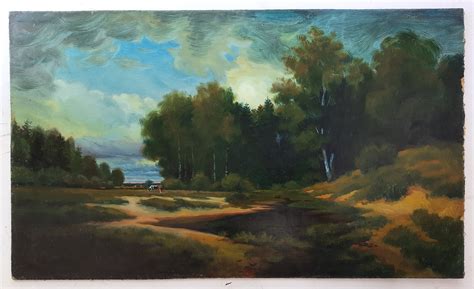 Original Oil Painting Landscape Sky Ukrainian Artist Etsy