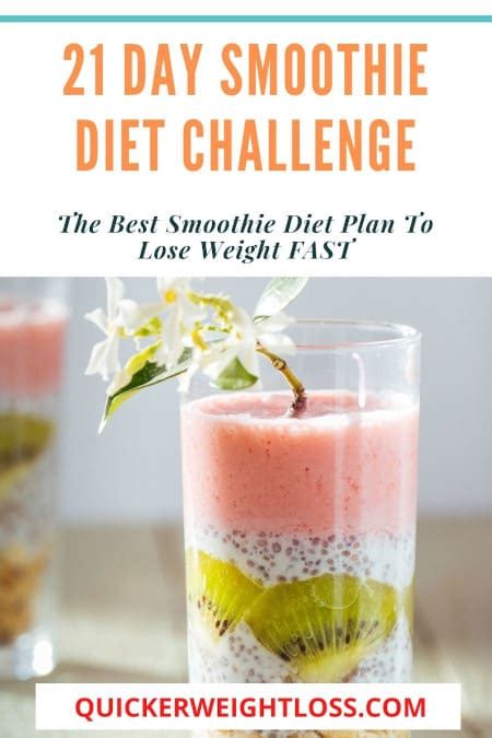 21 Day Smoothie Diet Challenge To Lose Weight Fast Quicker Weight Loss
