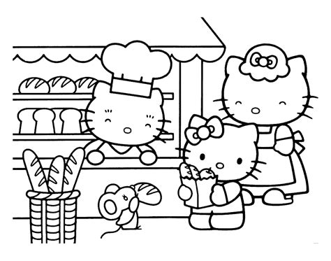 60 hello kitty printable coloring pages for kids. Hello kitty to print - Hello Kitty Kids Coloring Pages