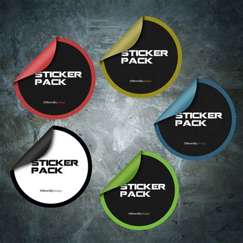 Free Custom Sticker Psd Mockup Packs Templatefor