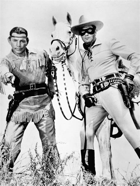 Still Of Clayton Moore And Jay Silverheels In The Lone Ranger ~1956