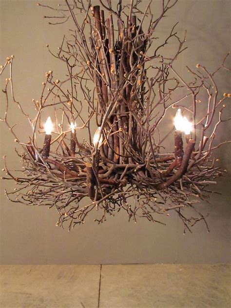 Diy Wood Branch Chandelier Diy Chandelier A Rustic Chic Light With