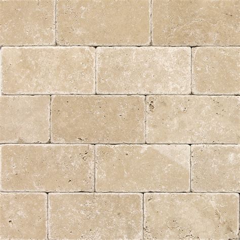 Tumbled travertine can be used not only for floors but also for wall covering like tumbled travertine backsplash. Stone Subway Tile - Kitchen Backsplash Tile - Bathroom Tile